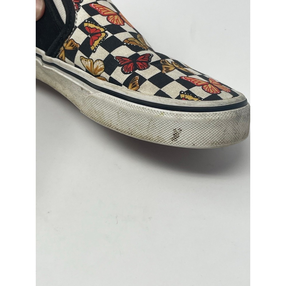 Vans Asher Butterfly Checkerboard Slip On Shoes Girls Size 4 / Womens 5.5 Skate - Picture 12 of 12